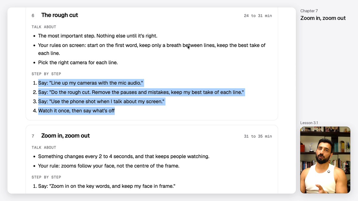 Lesson 3.1: Edit your videos by talking to AI